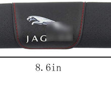 DEFTEN 2pcs Black Leather Car Seat Safety Belt Strap Covers Shoulder Pad Accessories Fit for Jaguar F-Pace F-Type XF XJ XE XK