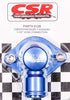 CSR Performance Products 912B Blue Anodized Swivel Style Thermostat Housing for GM and Mopar Engine using 1-1/2