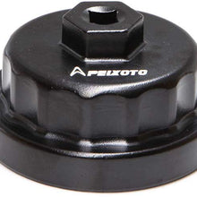 Apeixoto Oil Filter Wrench Cap Removal Tool Fits 64mm Cartridge Housing for Camry Rav4 Highlander Sienna Tundra with 2.5L-5.7L Engine