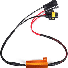 FOORDAY 50W 6ohm H8/H11 Led Load Resistors Connector Fix Turn Signal Bulb DRL Error Free Canceller LED Canbus Decoder (2 Pcs)