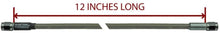 Inline Tube SH12 Stainless Steel Braided Brake Hose Line -3an Straight 12" Long Clear Coat Cover (D-12-8)