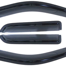Deebior 4pcs Tape On Out Channel Style Sun Rain Guard Vent Shade Window Visors Wind Deflectors Compatible With 09-18 Dodge Ram 1500 Extended/Quad Cab