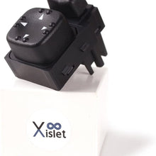 Xislet Power Mirror Switch Replacement for Chevy Chevrolet Silverado Sierra Tahoe Yukon Suburban, 2000 2001 2002 GMC 2500HD 15045085, 19259975, 901-124（Black）