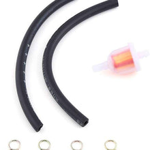 Inline Fuel Gas Filter, Delaman Oil Filter Universal Motorcycle Gasoline Fuel Filter Kit With Tubing Clips