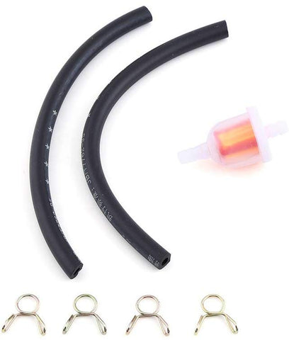 Inline Fuel Gas Filter, Delaman Oil Filter Universal Motorcycle Gasoline Fuel Filter Kit With Tubing Clips