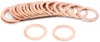 X AUTOHAUX 16mm Inner Dia Copper Crush Washers Flat Car Sealing Gaskets Rings 20pcs
