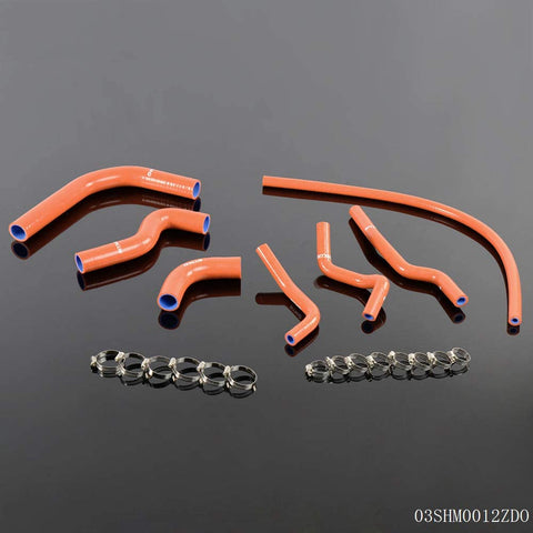 Silicone Radiator Hose Kit Clamps For Suzuki Samurai 1986 1987 1988 1989 1990 1991 1992 1993 1994 1995 Heater Hose Pipe Dark Orange
