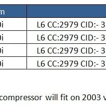 2003 2004 2005 2006 BMW X5 3.0i L6 3.0L Engines Only, Brand New AC A/C Compressor With 1 Year Warranty