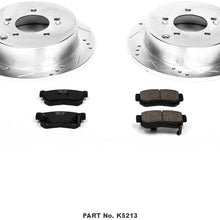 Power Stop K5213 Rear Brake Kit with Drilled/Slotted Brake Rotors and Z23 Evolution Ceramic Brake Pads