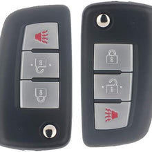 AUTOMUTO 3 Buttons Keyless Key Fob Remote Control Car key Transmitter 4X Replacement fit for Nissan Rogue 14-18  ADP12548301S