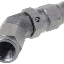 MSJFUBANGBM Tight an -3 AN3 JIC 45 Degree Stainless Steel PTFE Custom Brake Hose Fitting (Color : Silver)