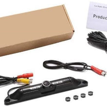 JCOLI Car Backup Reverse Rear View Camera HP 1080P Infrared LED for US License Plate Frame 170 Degree Night Vision
