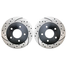 Prime Choice Auto Parts PR64019LR Rear Set 2 Drilled Slotted Performance Brake Rotors 5 Stud