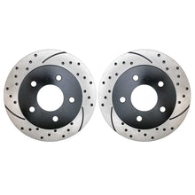 Prime Choice Auto Parts PR64019LR Rear Set 2 Drilled Slotted Performance Brake Rotors 5 Stud