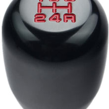 DEWHEL 5 Speed Manual Shift Knob M10x1.25 Screw On Aluminum for Nissan Mazda Mitsubishi (Black)