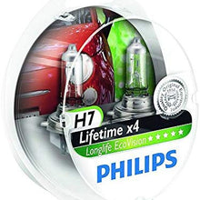 Philips Longlife EcoVision H7 Headlight Bulbs (Twin Pack)