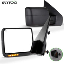 SCITOO Towing Mirror fit 2004-06 for Ford F-150 Rear View Mirror Automotive Exterior Mirrors with Power Heated Front LED Signals (Pair)