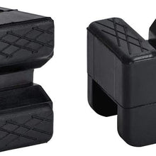 Hypertune Slotted Frame Jack Pad Square Rail Floor Guard Adapter Anti-Slip Rubber Vehicle Repair for Universal Lifts 2Pcs
