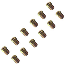 DEWHEL 12PCS 3/8-24 Inverted Flare Gold Zinc Tube Nut Fitting 3/16 Steel Brake Line Tubing