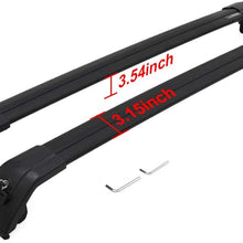 SnailAuto Lockable Cross Bars Fit for Hyundai Kona 2018 2019 2020 2021 Roof Rack Rail Black Aluminum Carrier