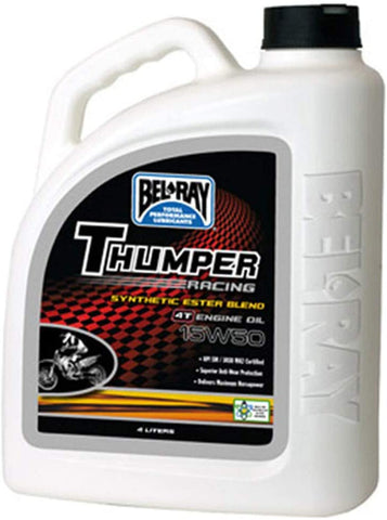 Bel-Ray Thumper Racing Synthetic Ester Blend 4T 15W50 Engine Oil 4 Liter 99530-B4LW