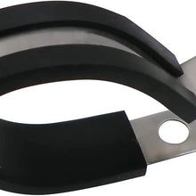 1" Cable Clamp Stainless Steel Insulated Rubber Cushioned – Cable Clamp, Pipe Clamp, Hose Clip, Line Clamp and Wire Clamp (12 Pack)