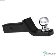 Topline Autopart Universal 2 Inch Drop Rear Bumper Trailer Tow Hitch Loaded Ball Mount With Pin & Clip Kit For 2" x 2" Towing Receiver Tube