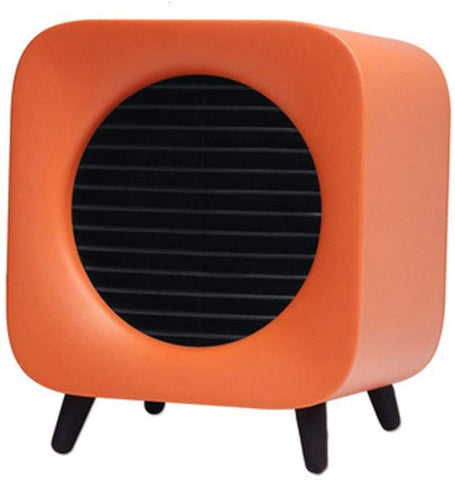 Zyyqt Desktop Heater， PTC Ceramic Heater Heater, Two Temperature Control, Timed Heater, Suitable for Home Bedroom Desk (Color : Orange)