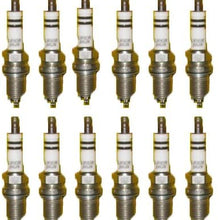 12 Piece Set of Bosch OEM Spark Plug # 0242230500 / FR8DPP33+ - Mercedes Benz OE #'s 0041591903 / 0041591926