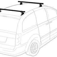 Vantech Universal Aluminum M1000 Ladder roof Van Rack w/ 60" Bars Black