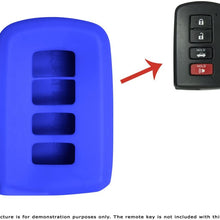Keyless2Go New Silicone Cover Protective Case for Smart Prox Keys with FCC HYQ14FBA - Blue