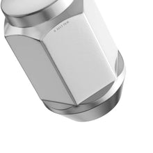 20pcs Silver Chrome Bulge Lug Nuts (Metric 12x1.25 Threads, 1.4 inch length) Conical Cone Taper Acorn Seat Closed End - Compatible with Nissan Infiniti Subaru and More - Installs with 19mm Hex Socket