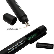 FEENNG Brake Fluid Tester, Automotive Shop Tools Diagnostic Testing Tool Auto Brakes Calibrated with 5 LED Indicator Brake Fluid Oil Detection Mini Pen Liquid Moisture Water Tester Tool for DOT3 DOT4