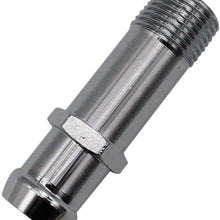 Water Pump Heater Hose Fitting Chrome Steel 1/2" NPT To 3/4" Barb for Chevy SBC BBC