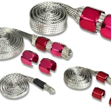 Bang4buck 4 Pieces Fuel Hose Sleeve Clamp Stainless Steel Braid Hose Engine Vacuum Fuel Heater Sleeving Kit- HSK1000-8090