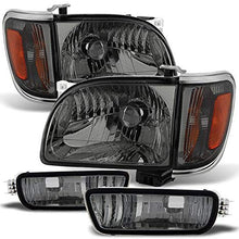 For Smoke 01-04 Toyota Tacoma Pickup Truck Headlights 4PCS Front Lamps + Corner Signal Lights 2 Pieces Set