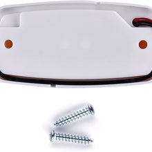 2PCS Amber 4" Side Fender Marker Light - 10 LED Clearance Double Bubble Bullseye Light Trailer -12V Universal -Facaimo