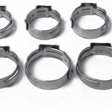 Gazechimp 100pcs Stainless Steel O-Clips Single Ear Hose Pipe Clamps 12.5mm-23.5mm