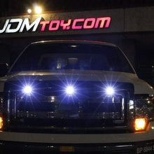iJDMTOY 3pc Raptor Style Amber Yellow LED Bolt-On Mount Grille Marker Light Kit, Universal Fit Truck or SUV Front Grill, Powered By High Power 3000K Amber Color LED Diodes w/Projector Lens