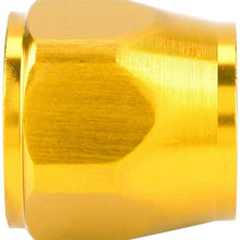 Cuque Car Fuel Water Hose Clip Aluminum Universal Durable Automotive Oil Fuel Water Hose Tube Trimmer Clip 1.8g 13mm AN10(Gold)