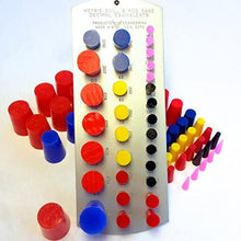 40 Pc 1/16" to 3/4" High Temp Silicone Rubber Tapered Plug Kit - Powder Coating Custom Painting Supplies
