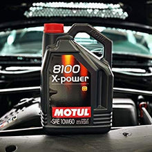 Motul 106144 8100 10W60 X-Power Synthetic Engine Oil 5-Liter, 169.05 Fluid_Ounces