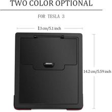 Farmogo Tesla Model 3 Model Y Armrest Hidden Storage Box Center Console Organizer Tray (Black)