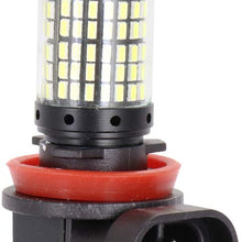 cciyu White 6000k H11 H8 H16 LED Bulbs 144SMD LED Bulbs with Projector Replacement for Fog Light,2Pack