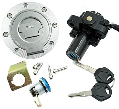 Motorcycle Ignition Switch Lock + Fuel Gas Cap + Seat Lock + 2 Key Set Assembly For YAMAHA YFZ1000 R1 2007-2011 YFZ600 R6 2006-2011