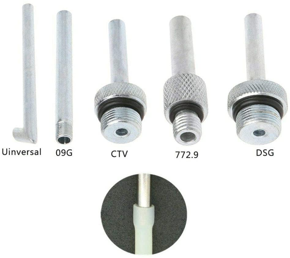 MR CARTOOL Transmission Fluid Oil Filling Filler Adapter 5pcs Compatible for VW/Audi MT/09G/CVT/DSG/Mercedes Benz 722.9