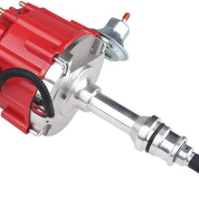 JDMON Compatible with HEI Complete Ignition Distributor Ford SBF Small Block 260 289 302 65k Coil 7500RPM Red Cap 1030213 PE330U JM6502BL JM6502R