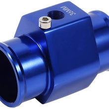 Water Temp Temperature Joint Pipe Sensor Gauge Radiator Hose Adapter 36mm Blue