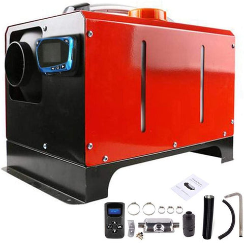 5KW 24V Car Truck Fuel Heater Parking Fuel Air Heater for Car Interior Thawing Car Start Car Glass Fog Defrosting Red