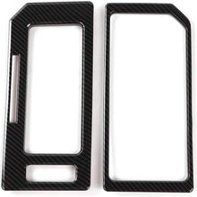 Voodonala Carbon Fiber Grain Cab Gear Shift and Cup Holder Trim Sheet Kit Interior Accessories for Ford F150 2016 2017 2018